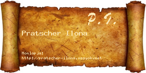 Pratscher Ilona névjegykártya